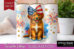 Duck Toller Dog Tumbler Wrap Patriotic Dog Tumbler PNG Product Image 1