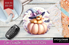 Duckling Halloween Car Coaster Coquette Coaster PNG Product Image 1