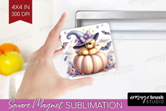 Duckling Halloween Magnet Sublimation Coquette Square Magnet Product Image 1