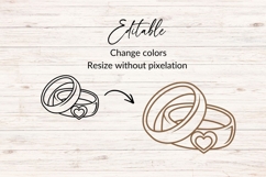 Heart Wedding Rings SVG Product Image 2
