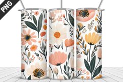 Flowers Tumbler Wrap | Sublimation Design | Tumbler PNG Product Image 1