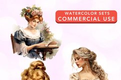 victorian woman clipart, victorian sublimation Product Image 3