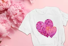 Love Hearts T-Shirt Design, Valentine's Day Sublimation PNG Product Image 2