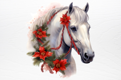 Christmas Horses Clipart PNG Product Image 2