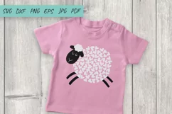Baby print, Sheep SVG, Funny Sheep SVG Cut Files - Farm SVG Product Image 2