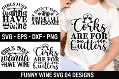 Funny Wine SVG Design - Girls just wanna have wine Product Image 1