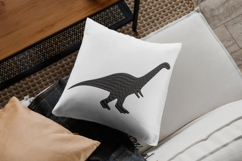 Black Brontosaurus Dinosaur Embroidery Design Product Image 2