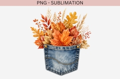 Autumn denim pocket png design for T-shirts Product Image 2