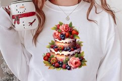 Christmas Cake Clipart, Christmas Cake Clipart Product Image 2