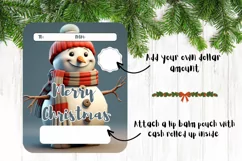 3D Snowman Money Card, 3D Christmas Money Card Design Product Image 2