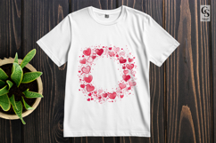 Gold Red Heart Frame Clipart Sublimation PNG Product Image 2