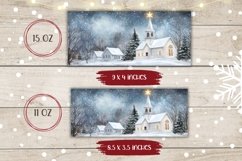 Winter Mug Design, Christmas Village Coffee Mug Wrap Product Image 2