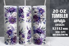 Floral Spring flowers Tumbler Wrap, Floral Tumbler Wrap Product Image 1