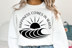 Happiness comes in waves svg | Summer Svg | Shirt Svg Product Image 1