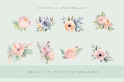 40 Whimsical Flower Clipart PNG, Watercolor Floral Ornament Product Image 2