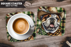 Cute Dogs Square Coaster PNG Bundle, Pet Coaster Design Product Image 2