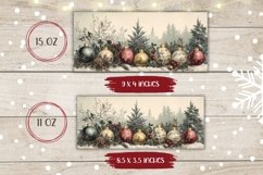 Retro Christmas Mug Wrap, Christmas Sublimation Coffee Mug Product Image 2