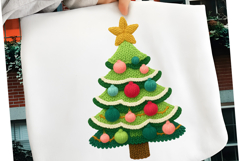 Crochet Yarn Christmas Tree PNG, Christmas Tree PNG, Tree Product Image 4