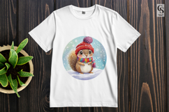 Winter Squirrel Clipart Sublimation PNG Product Image 2