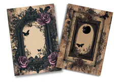 Gothic Rose Frame Junk Journal Pages Product Image 2