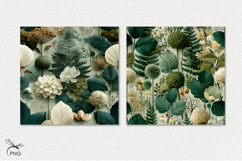 Botanical patternl digital paper, background clipart Product Image 2