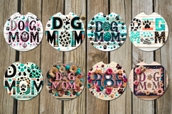 Dogs mom | 8 pets Car coaster &amp; key chain designs Product Image 2