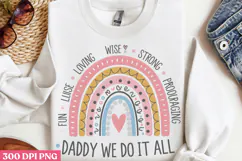 Daddy We Do It All PNG, Fathers Day Sublimation PNG Product Image 2