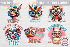Sarcastic Animal Quote Bundle Sublimation Design of 17 PNG Product Image 3