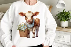 Adorable Baby Farm Animals clipart, Watercolor Clipart Product Image 2