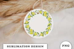 Watercolor Lemons Wreath png Product Image 2