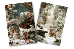 Winter Squirrel Woodland Junk Journal Pages Product Image 2