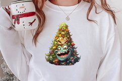 Funny Christmas Tree Sublimation Clipart, Christmas PNG Product Image 2