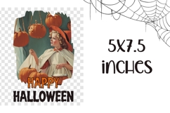 Happy Halloween Towel, Vintage Halloween Witch Towel Design Product Image 2