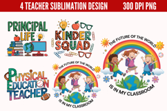 Teacher Sublimation Bundle PNG Product Image 1