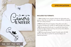 Gamers United SVG - Video Game T-Shirt Design Product Image 2