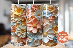 Summer 3D Flowers Tumbler | Summer Tumbler Wrap Product Image 1