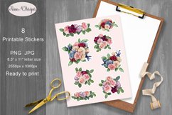 Flower Stickers | Printable Floral Design Stickers Product Image 2