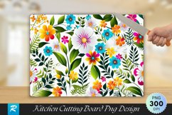 Cute Flower Pattern Cutting Board Sublimation Design Product Image 1