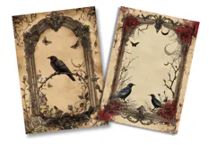 Gothic Raven Junk Journal Pages Product Image 2