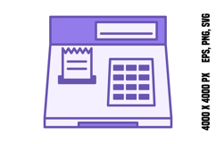 Colored Cashier Icon Product Image 1