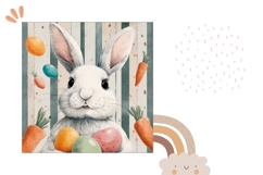 Cartoon Easter Bunny Pillowcase, Carrot Pillow Design Product Image 2