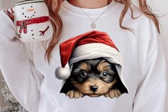 Christmas Peeking Dogs Clipart, Christmas PNG Product Image 2