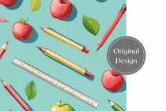 Cute School Tumbler Wrap, Sweet Apples Tumbler Template Product Image 2