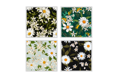 Daisy &amp; Jasmine Flower Digital Paper Product Image 2