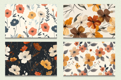 Minimal Boho Flowers Cutting Boards sublimation Design Product Image 2