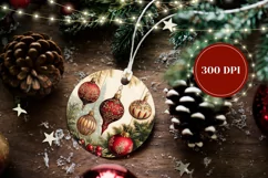 Christmas Baubles Ornament PNG, Winter Ornament Template Product Image 2