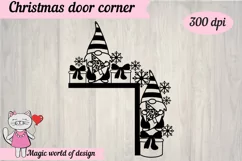 Gnome svg, Christmas Door Corner SVG, Christmas Cut file Product Image 2