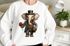 Romantic Gentleman Animal clipart, Watercolor Clipart Product Image 1
