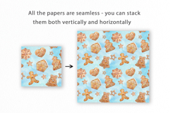 Christmas Gingerbread Seamless Pattern, Digital Paper Product Image 2