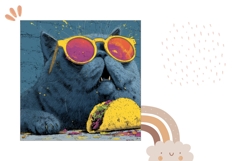 Funny Cat Pillow Case Design, Funny Pillow Template Product Image 2